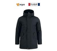 CLIQUE Giubbotto CRESTON Imbottito Stile Parka Lungo Trapuntato Unisex Nero