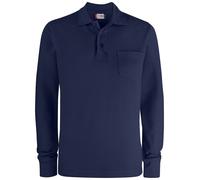CLIQUE Polo BASIC POLO POCKET LS Maglia Manica Lunga Unisex 100% Cotone Taschino