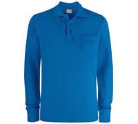 CLIQUE Polo BASIC POLO POCKET LS Maglia Manica Lunga Unisex 100% Cotone Taschino