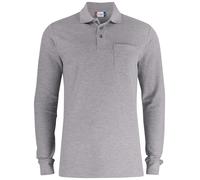 CLIQUE Polo BASIC POLO POCKET LS Maglia Manica Lunga Unisex 100% Cotone Taschino