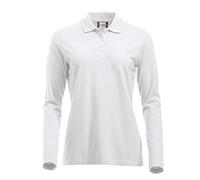 CliQue Polo da Donna Classica a Maniche Lunghe Marion, Bianco, M