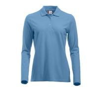 CliQue Polo da Donna Classica a Maniche Lunghe Marion, Blu (Azzurro)