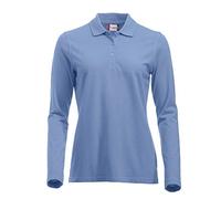 CliQue Polo da Donna Classica a Maniche Lunghe Marion, Blu (Azzurro)