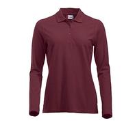 CliQue Polo da Donna Classica a Maniche Lunghe Marion, Rosso (Bordeaux), S