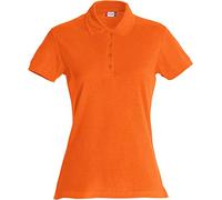 Clique - Polo maglietta a mezza manica t-shirt da donna Basic Polo Ladies slim fit con bottoni in cotone primavera/estate in diversi colori e taglie (arancio L)