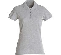 Clique - Polo maglietta a mezza manica t-shirt da donna Basic Polo Ladies slim fit con bottoni in cotone primavera/estate in diversi colori e taglie (grigio melange XL)