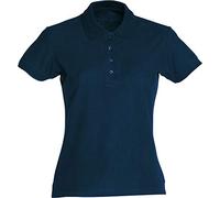 Clique - Polo maglietta a mezza manica t-shirt da donna Basic Polo Ladies slim fit con bottoni in cotone primavera/estate in diversi colori e taglie (blu scuro M)