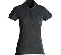 Clique - Polo maglietta a mezza manica t-shirt da donna Basic Polo Ladies slim fit con bottoni in cotone primavera/estate in diversi colori e taglie (antracite melange L)