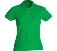 Clique - Polo maglietta a mezza manica t-shirt da donna Basic Polo Ladies slim fit con bottoni in cotone primavera/estate in diversi colori e taglie (verde acido L)