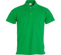 Clique Polo Piquet Mezza Manica. 3 Bottoni Tono su Tono Spacchetti Laterali. Bordo Manica ribattuto in Doppio ago (Verde Acido, 3XL)