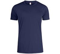 CLIQUE - T-shirt girocollo Uomo Basic Active-T, in microfibra, nastrino parasudore, cuciture laterali, vestibilità slim-fit (blu XXL)