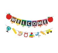 CLISPEED 1 Set Bandiere Decorative Per Striscioni Appesi Unici Per Decorazioni Feste Scolastiche 2 Pezzi