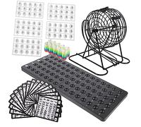 CLISPEED 1 Set Bingo Americano per Feste Educativo da Tavolo per Intrattenimento Include Palline e Cassa Miscelazione Divertimento per Attività Scolastiche