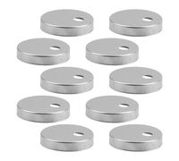 CLISPEED 10 Pezzi Copribulloni per Wc in Acciaio Inossidabile Argento, Copriviti Rotondi Resistenti per Riparazione e Sostituzione Toilette, Protezione Antiscivolo Elegante per Bagno