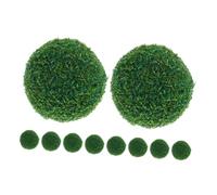 CLISPEED 10 Pezzi Mini arbusto simulato ornamenti in miniatura forniture paesaggistiche in miniatura palline verdi per riempire la ciotola Ornamenti per micro paesaggi spugna Verde
