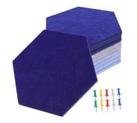 CLISPEED 10 Pezzi Pannelli Decorativi Adesivi in Tessuto Esagonale Spessi Lavagna Memo Murale Multiuso per Casa Ufficio e Aula Bacheca Appunti e Parete Fotografica