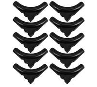 CLISPEED 10 Pezzi Protezione Antiscivolo per Piedi Mobili in Plastica Nera, Design a Calzata Precisa per Tavoli da Cucina e Scaffali Portaoggetti