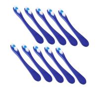 CLISPEED 10 pezzi Spazzolini Denti Mini con Manico Corto Sicuri e Compatti per in Prigioni e Ospedali Spazzolini Portatili per Igiene Orale