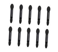 CLISPEED 10 pezzi Spugnette Doppia Punta per Ombretto Usa e Getta con Manico Nero Applicatore Ovalato per Trucco Occhi Strumento Comodo e Pratico per Viaggi e Feste