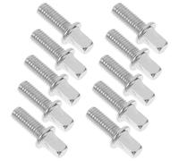 CLISPEED 10 Pezzi Viti per Batteria M6x15mm in Ferro Placcato Argento per Asse Pedale, Resistenti e Sicure, Accessori per Tamburo Adatti a Batteristi Professionisti e Amatori