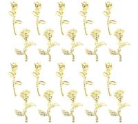 CLISPEED 100 pezzi Charms Unghie Forma di Rosa per Nail Art Decorazioni per Unghie con Fiori Gioielli Nail Decor per Regalo Bambina