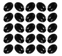 CLISPEED 100 Pezzi Occhi di Sicurezza Ovali Neri in Plastica per Pupazzi e Giocattoli Accessori DIY Materiale Sicuro e Durevole per Lavoretti Creativi