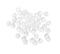 CLISPEED 100 pezzi Schienali Orecchini Silicone Trasparenti per Orecchini Piercing Fermagli Piatti per Accessori Fai da Te Protezione e Chiusura Sicura per