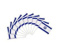 CLISPEED 10pezzi Bandierine Israeliane in Poliestere Resistente Decorazione Esterna Per Casa Barche e Eventi Sportivi Colori Vivaci e Antisbiadimento