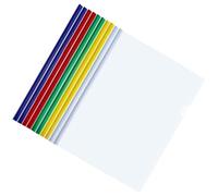CLISPEED 10pezzi Cartelle Trasparenti con Barra Scorrevole Custodie Documenti Antispruzzo in Plastica Flessibile per Ufficio e Organizzazione Fascicoli Colore Casuale