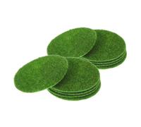 CLISPEED 10pezzi Tappeto Erboso Finto Muschio Artificiale Verde Tappetino in Erba Sintetica Decorazioni da Giardino Sottopiatto per Tea Party Runner da Tavolo per Matrimonio Tappeto Erboso