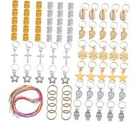 CLISPEED 110pezzi Anelli per Dreadlocks in Perline per Intrecciare Tubi per Capelli Fai da Te Anelli per Capelli e Trecce di Set Forniture