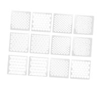 CLISPEED 12pezzi Stencil per Pittura Murale Geometrici Modelli Creativi per Decorare Casa e Negozio Facili da Usare e Realizzati Resistente