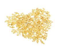 CLISPEED 150 Pezzi Riempitivi in Resina Epossidica Per Note Musicali in Metallo, Accessori Diy Per Creazioni Artigianali, Colori Dorati Classici, Resistenti e Brillanti Per Gioielli Fatti a Mano