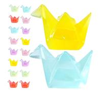 CLISPEED 18 Pollici Mini Resin Origami Crane Figurines Luminous Glow in The Dark Micro Landscape Decorations For Diy Crafts Aquariums Dollhouse Ornaments