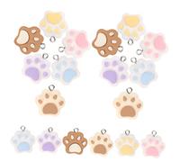 CLISPEED 18pezzi Ciondoli Forma Zampa Cane in Resina Pz Ciondoli Fai Da Te Per Collana Portachiave Bracciale Forma Zampa Per Creazione Gioielli