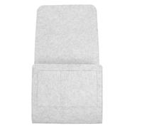 CLISPEED 1pezzi Borsa Portaoggetti Da Comodino in Feltro Grigio Organizer Sospeso Da Letto Per Casa e Dormitorio Robusta e Capiente Con Cuciture Rinforzate Per Telefonini Libri e Telecomand