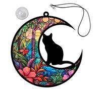 CLISPEED 1set Decorazioni Muro Acrilico Forma Di Gatto e Accessorio Decorativo Per Casa Resistente e Stabile Con Filo e Ventosa Per Amanti Degli Animali Domestici