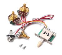 CLISPEED 1set Kit di Cablaggio per Chitarra Elettrica Preassemblato Vie con Potenziometri Volume e Tono Jack per Chitarra Accessori Resistenti e Silenziosi per Sostituzione Facile