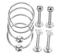 CLISPEED 1Set Naso Inossidabile Piercing Regolabili e Leggeri per Look per Chi Non Vuole Perforare