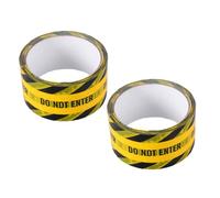 CLISPEED 2 Nastro Adesivo Avviso Do Not Enter Segnaletica di Sicurezza Autoadesiva Giallo e Nero Resistente e Visibile per Uffici Strade e Eventi