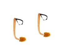 CLISPEED 2 Oggetti Leone Costume Da Leone Adulto Divertente Cosplay Costume Mascotte Halloween Lungo Criniera Primo Code Giallo