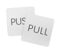 CLISPEED 2 pezzi Adesivi Segnaletici Push Pull per Porte in Vetro Apertura e Chiusura Facile Installazione su Lisce per Ufficio Negozio