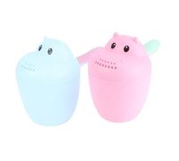 CLISPEED 2 pezzi Cucchiaio da Bagno per Ragazzo Ragazza con Design Orso in Durevole Mestolo per Shampoo e Acqua Rosso e Blu Giocattolo Doccia Creativo per Bagnetto Infantile