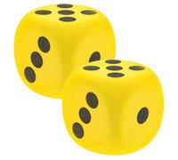 CLISPEED 2 pezzi Dadi Giganti EVA Colorati Riutilizzabili per Giochi di Festa e Accessori Didattici Morbidi e Silenziosi per Divertimento in Gruppo