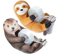 CLISPEED 2 pezzi Dispenser Nastro da Scrivania in Resina Portanastro Animali Adorabili Mammifero Lento e Lontra Organizer Scrivania Funzionale e Regalo Divertente per Ufficio