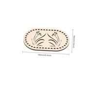 CLISPEED 2 Pezzi in Legno per Borse Te Ellittiche con Preforato Accessori per Cucito Svuotato e Liscio per Riparazione e Creazione Borse Eleganti