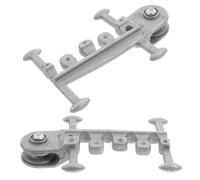 CLISPEED 2 Pezzi Kit Pulegge in Alluminio per Ventilazione Serra Accessori Resistenti per Apertura Gestione Ottimale del d Aria e Fissaggio Stabile della Membrana per Frutticole e Orticole