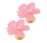 CLISPEED 2 pezzi Pomelli per Armadi in Lega di Rosa Forma di Fiore a Cinque Lobi Maniglie Decorative per Armadi e Comò Design Semplice e Moderno Facili da Installare