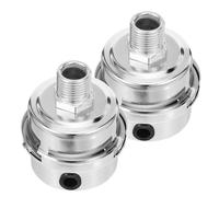 CLISPEED 2 Pezzi Silenziatore per Compressore d Aria senza Olio Filtro in Ferro e Plastico, Riduzione Vibrazioni e Rumore, Accessorio per Ambienti Industriali e Alimentari