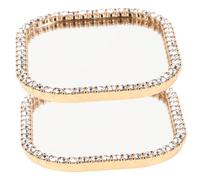 CLISPEED 2 pezzi Specchietto Adesivo per Cover Smartphone con Strass Specchio Selfie Decorativo Facile da Applicare Elegante Accessorio Telefonico